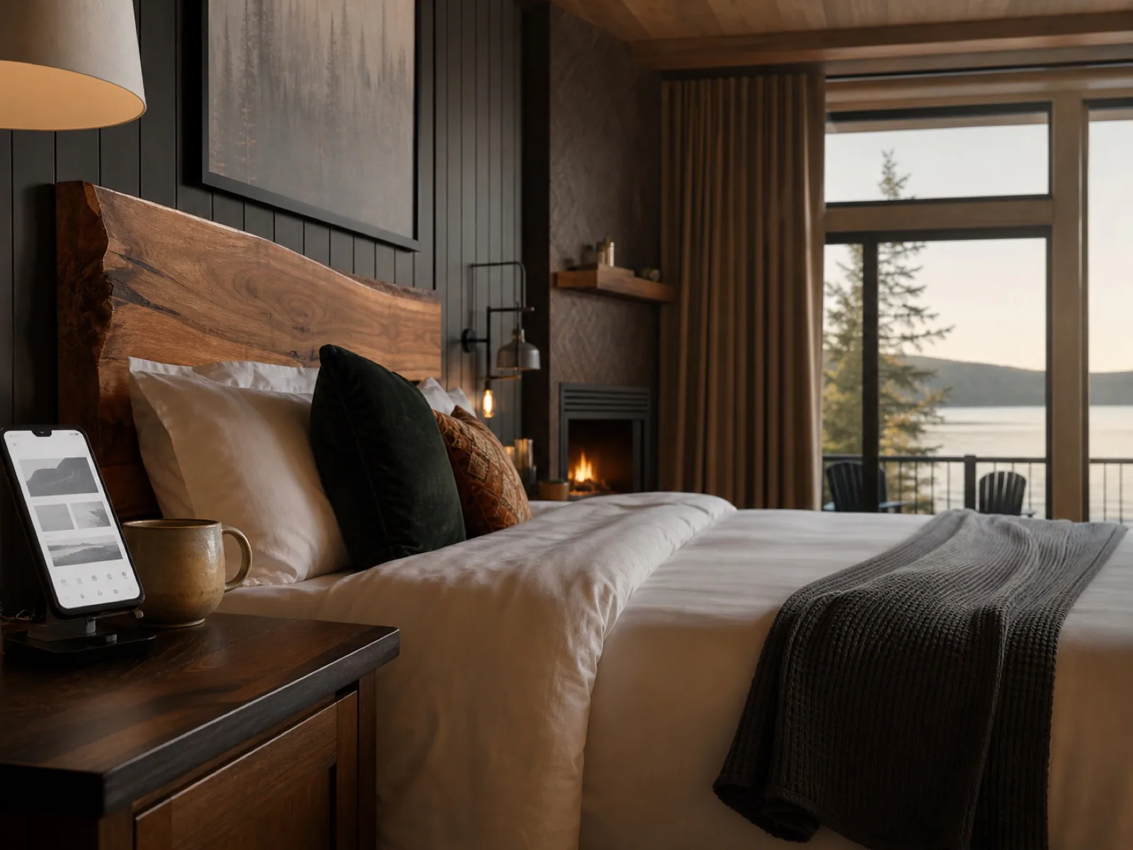 Hotel website concept with room and booking information