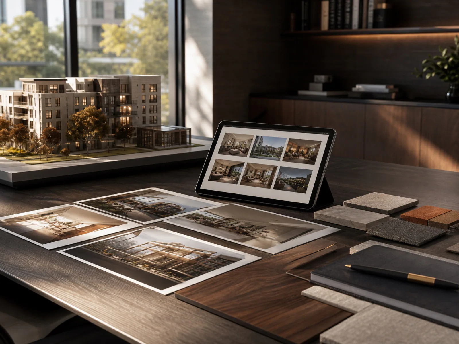 Real estate website concept with property and inquiry information